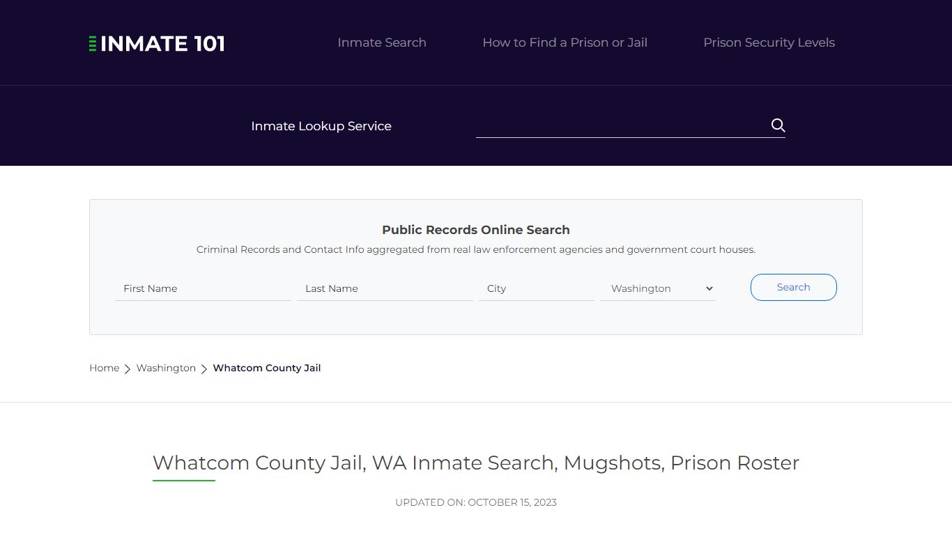 Whatcom County Jail, WA Inmate Search, Mugshots, Prison Roster