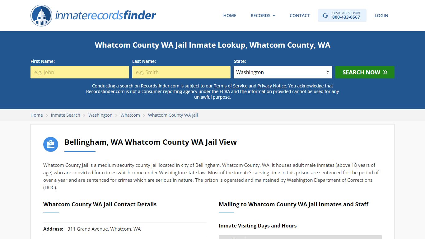 Whatcom County WA Jail Roster & Inmate Search, Whatcom County, WA ...